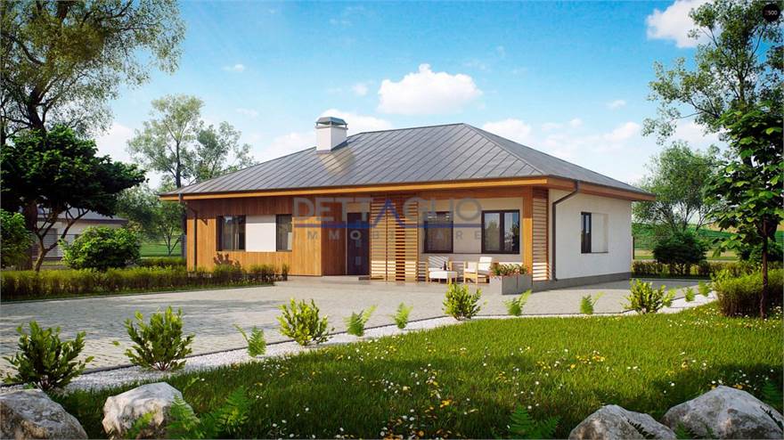 render casa singola unico piano